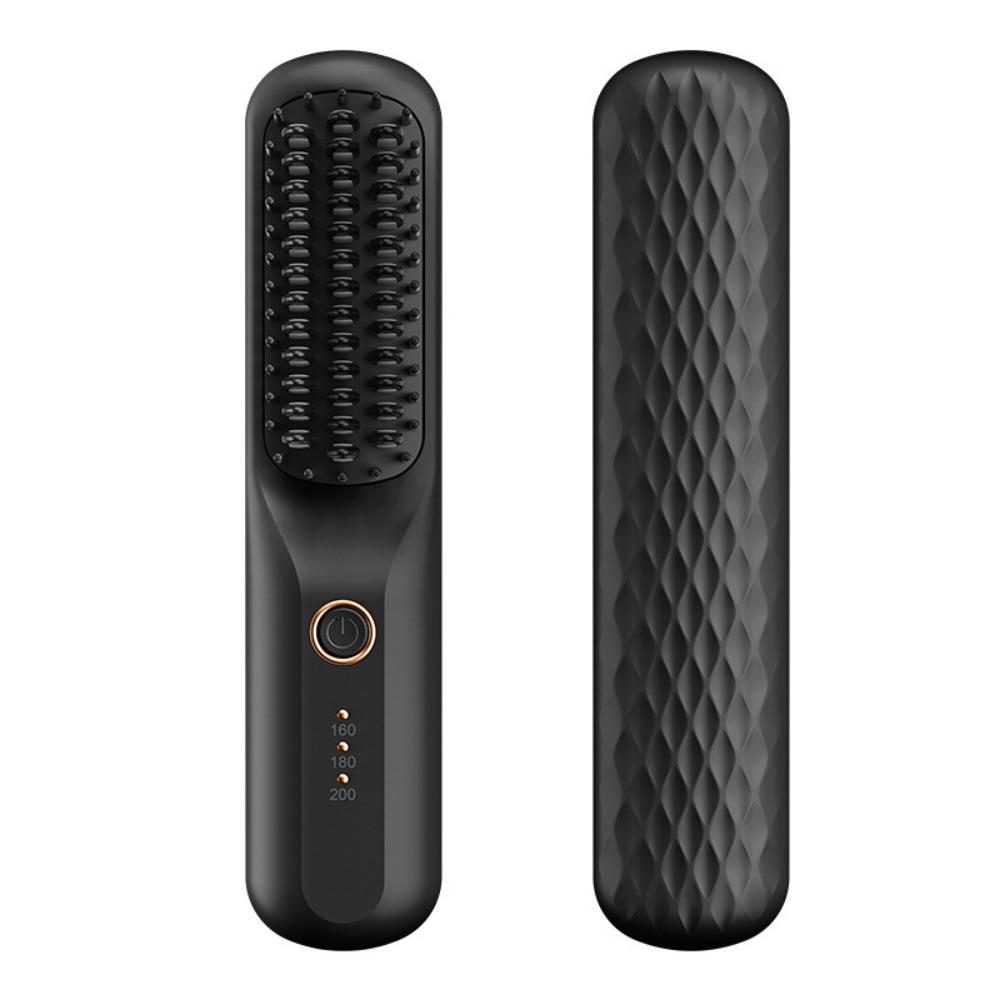 Fast Heating Hair Straightener Brush USB Rechargeable Electric Styling Comb Home Use