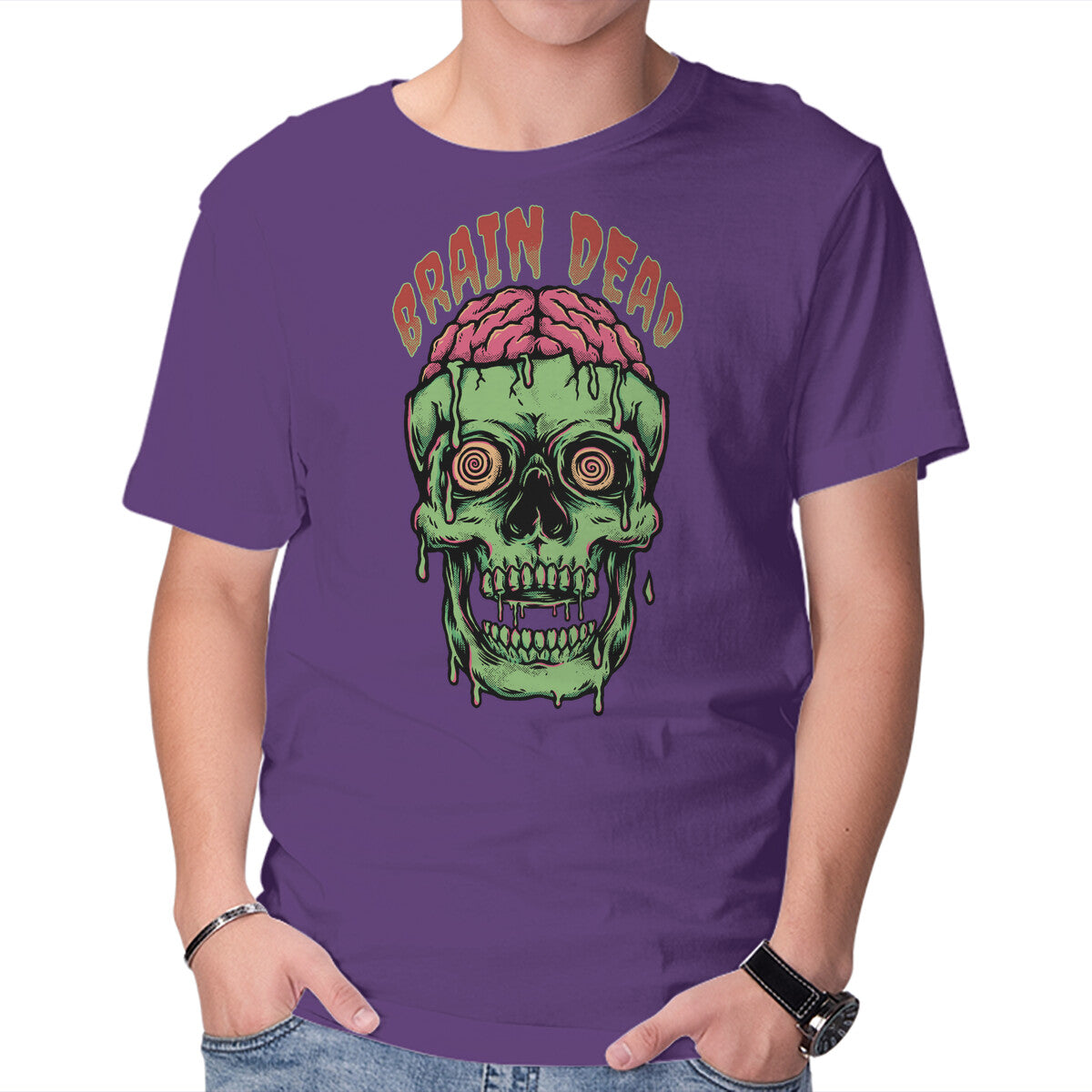 Unisex Crew Neck T-Shirt Brain Dead Graphic Short Sleeve Casual Tee XXXL