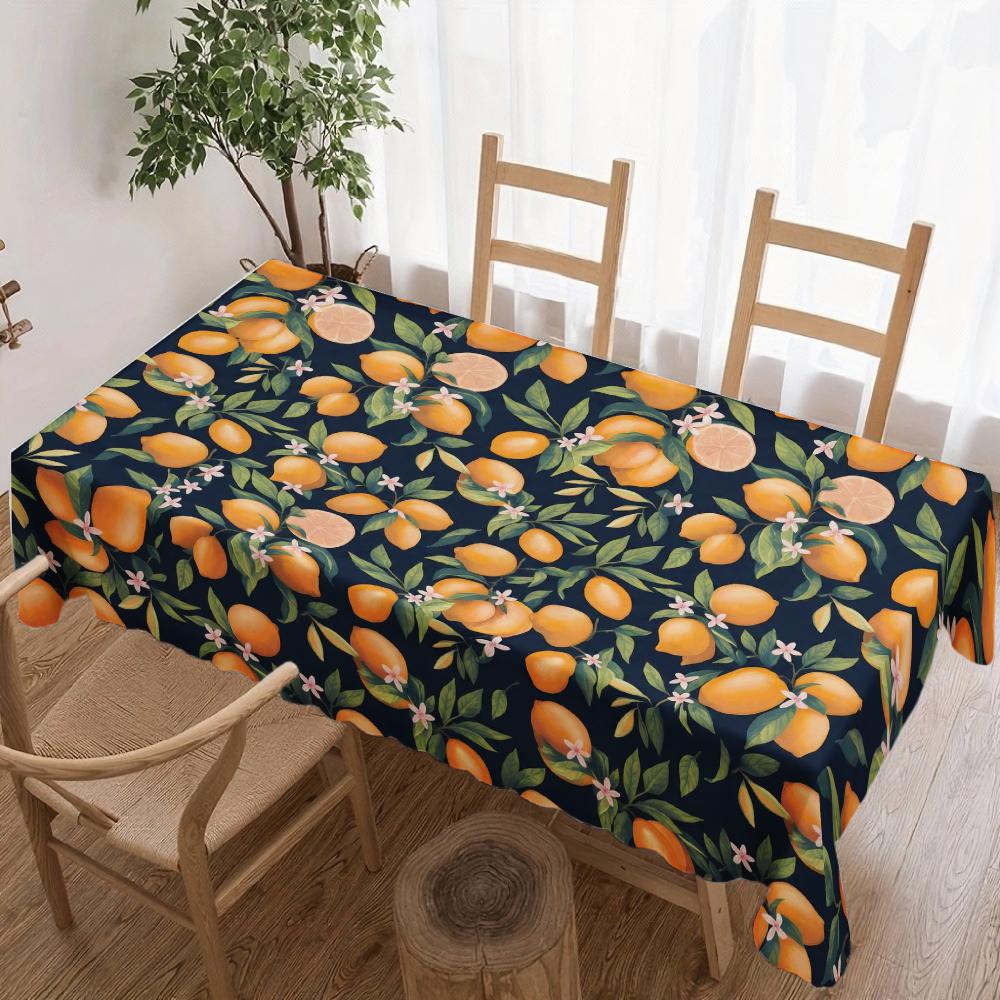Citrusvruchten Patroon Rechthoekige Tafelkleed voor Tafel Decoratie Feest Waterdicht Herbruikbaar Tafelkleden voor Tafel Keuken Eetkamer 90x140cm