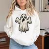 2025 Halloween Ghost Hoodie: European & American Style, Casual Loose Fit, Long Sleeve Sweatshirt