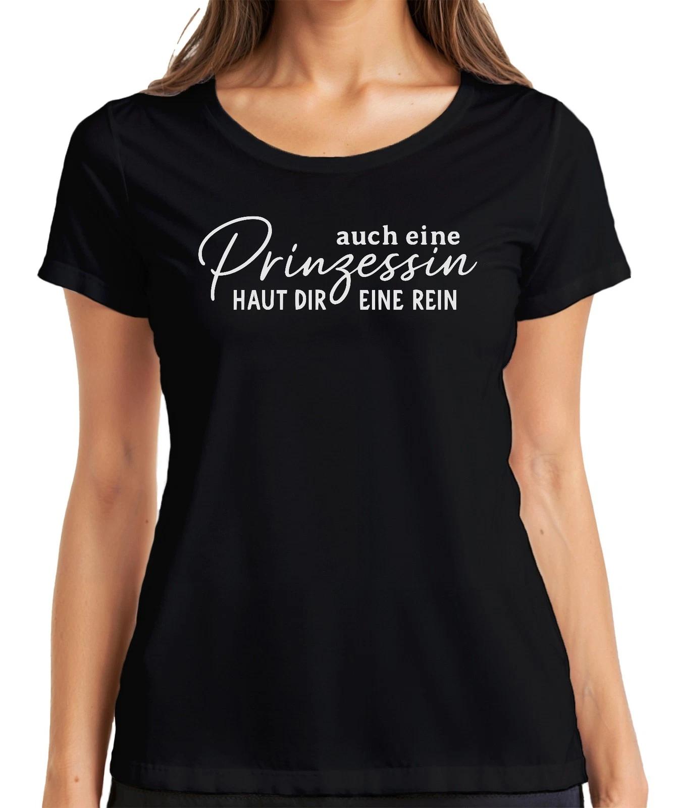 Auch eine Prinzessin haut dir eine rein lustiger Mädchen Spruch Damen T-Shirt S