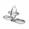 Folding Stainless Steel Serving Platter Polished Dessert Stand with