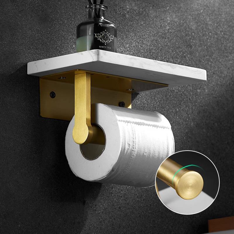 Kein Bohren Marmor Toilettenpapierhalter Papierhandtuchhalter Toilettenpapierhalter für Badezimmerwand Badezimmer WC Papier Taschentuchspender