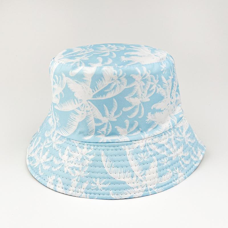 Tree Blackwhite Coconut Print Beach Hat Doublesided Fruit Sun Summer Protect