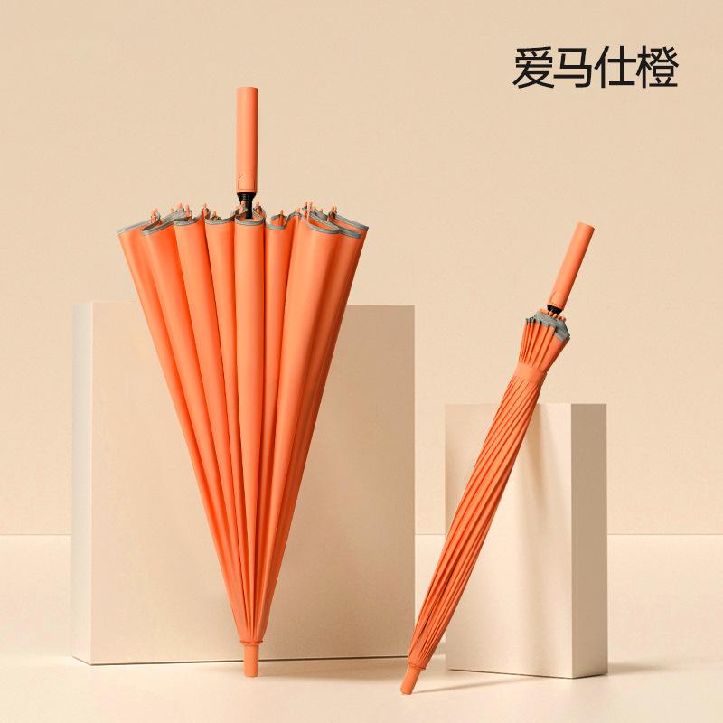 New Japanese and Korean 24-bone umbrella, enlarged and reinforced long-handled umbrella, large automatic rainstorm special wind-resistant double