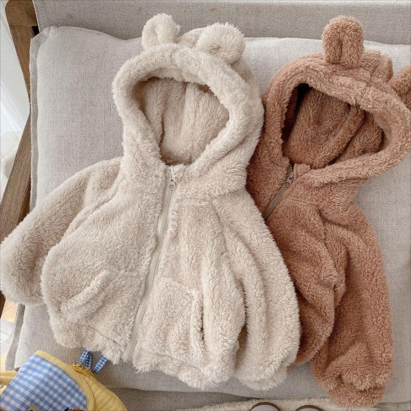 Dětský kabát Zimní s kapucí Zesílený top Jednobarevný Zimní oblečení