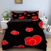 Love Heart Pattern King Queen Duvet Cover Women Heart-shaped Print Bedding Set Red Black Quilt Cover Polyester Comforter Cover
