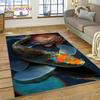 Naturalize Koi Carp  Yin Yang Fish Cartoon Carpet Rug for Home Living Room Bedroom Sofa Doormat Decor,Kids Area Rug Non-slip Mat