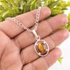 Oval Yellow Tiger'S Eye Gemstone Best Friend Gift New Pendant Jewelry 925 Silver PP-6-51