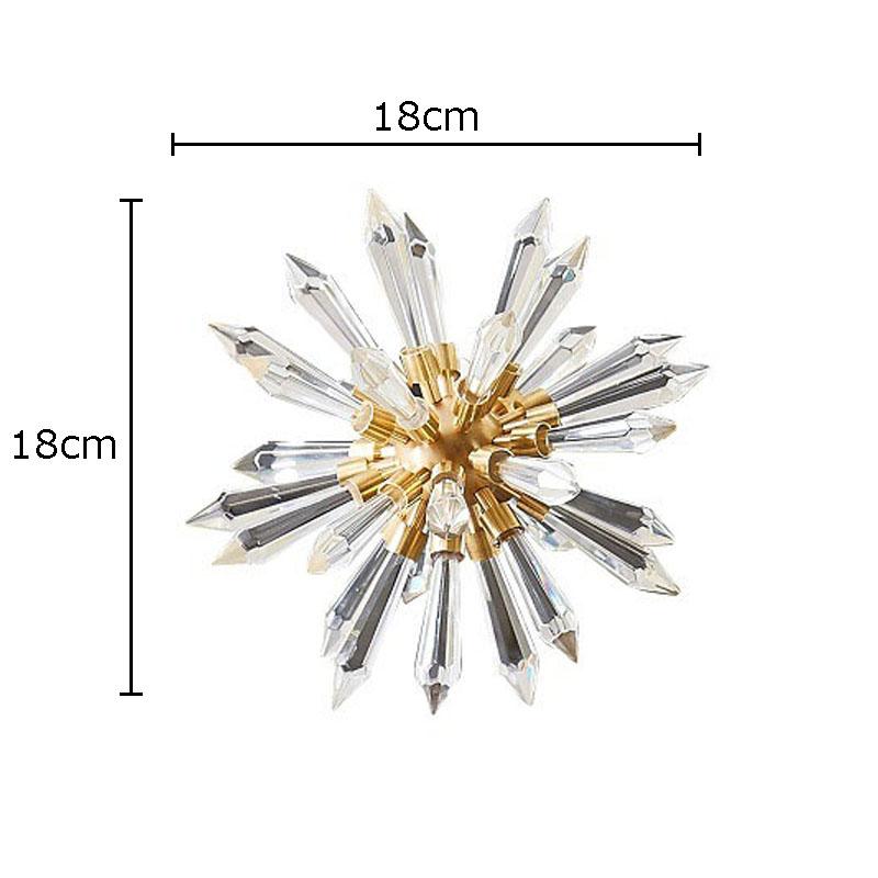 Creative Crystal Sea Urchin Sculpture Abstract Artwork Metal Ornaments Desk Decoration Crystal Flower Ball Statue Modern Decor