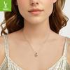 Metal Water Drop Pendant Simple Fashion Ins French Cold Wind Geometric 925 Sterling Silver Necklace