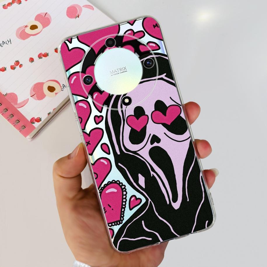 For Honor X9b 5G Case 2023 Fashion Flower Clear Silicone Soft Back Cover For Honor X9a RMO-NX1 Funda HonorX9 X 9 X 9B X 9A Coque