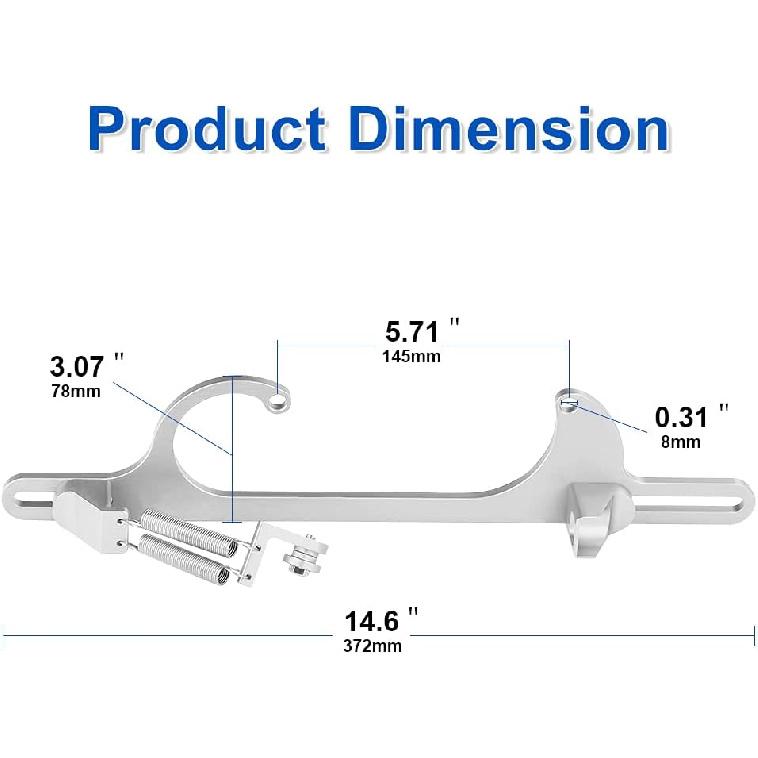 Throttle Cable Bracket 4150 4160 Series Throttle Brackets Billet Adjustable Aluminum (Silver)