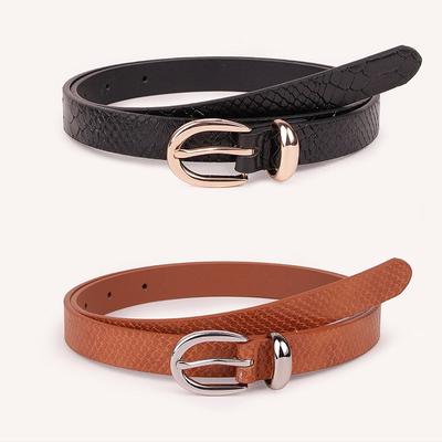 New Women's Belt Fashion Suit Combination Belt Snake Pattern Exquisite and Atmospheric Women's Belt