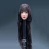 Fremego 1/6 Scale Female Head Sculpt Beauty Girl Hair Implant Carving 12-inch Action Figure Princess Hair Collection