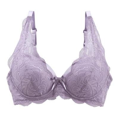 Plunge SHIROHATO and Triumph Collaboration Bra, Non-wired, High-arm, Non-wired Bra, (LC-Lilac, E80)