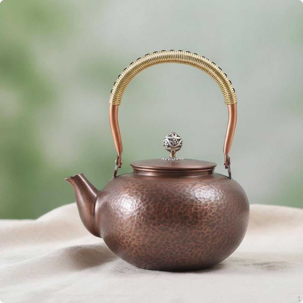 Hammered Copper Teapot Retro Thickened for Collectors