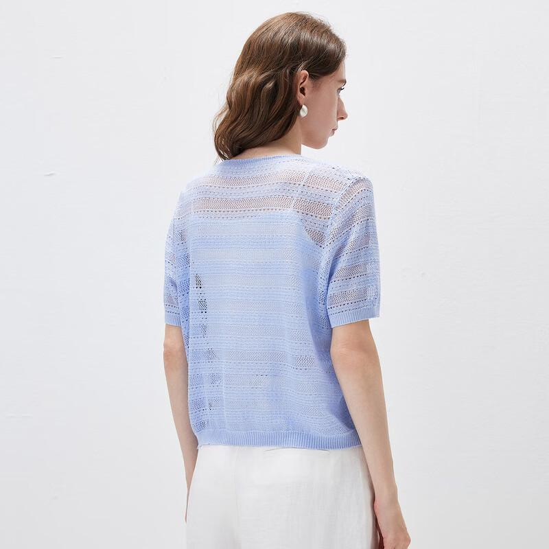 Women's Linen Blend Short Sleeve Knit Cardigan