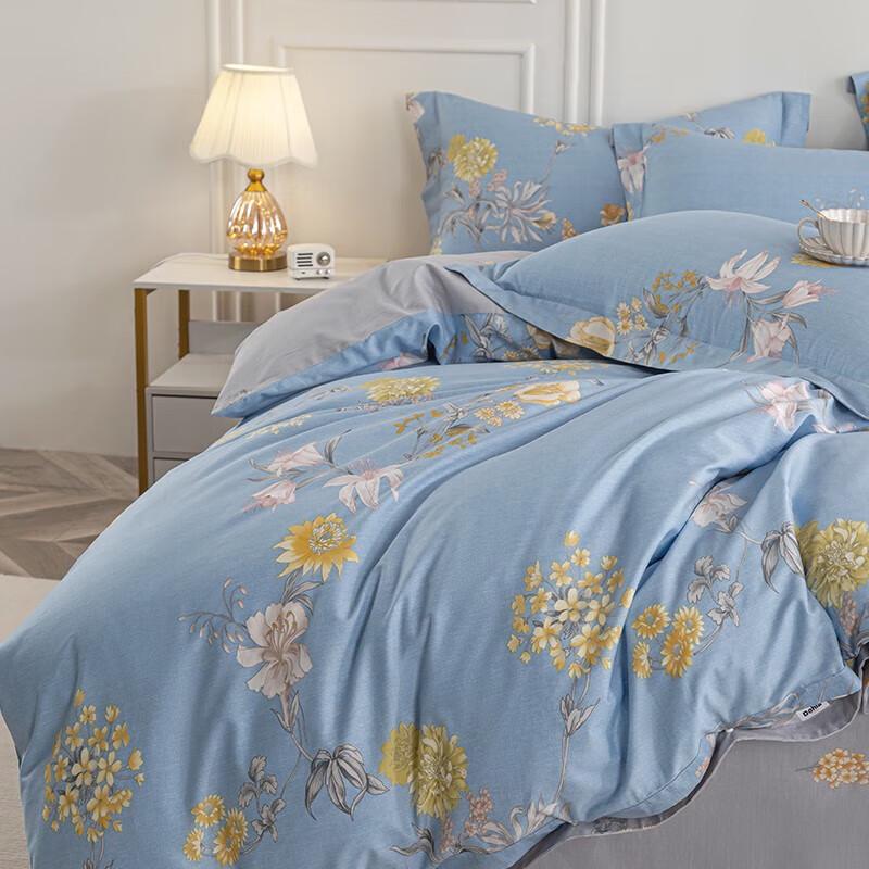 Dohia All-Cotton Simple Four-Piece Bedding Set