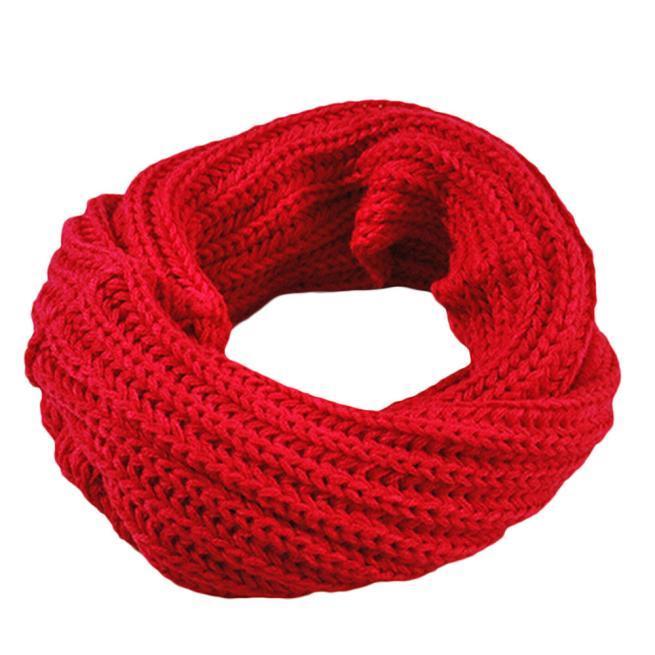 Knitted Circle Wool Scarf Shawl Wrap Winter Warm Collar 