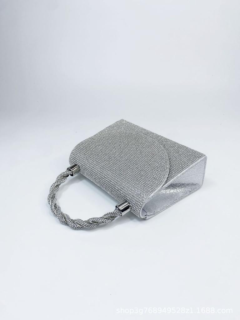 Bags Dinner Bags 2024 New Sequins Diamond Handbags Ladies Dress Wedding Bridesmaids Birthday Chain