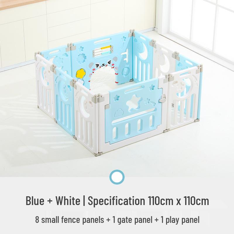 Folding Children's Playpen: Indoor Playground & Baby Crawling Mat with Safety Walker Guardrail