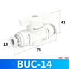 BUC 4mm 6mm 8mm 10mm 12mm 14mm 16mm Connettore Rapido Pneumatico a Innesto Manuale Valvola a Rotazione Interruttore Manuale Limitatore di Corrente