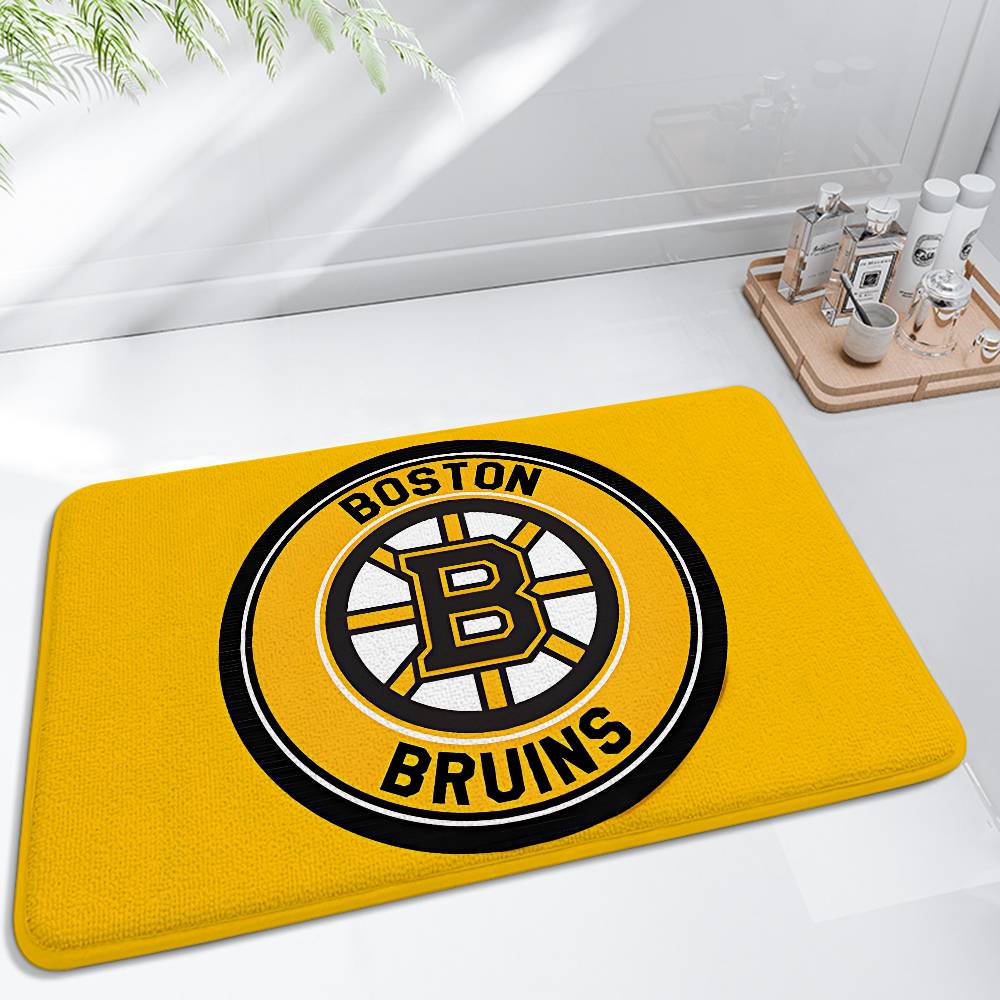 Alfombrillas B-Boston-B-Bruins Alfombra para Lavadero en Casa Alfombra para Decoración de Sala de Estar Zona de Salón Felpudo Antideslizante Felpudo de Entrada