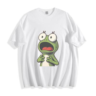 Schockierter Frosch Cartoon T-Shirt - Urkomisches Weitaugen-Sumpf-Unisex-Tee