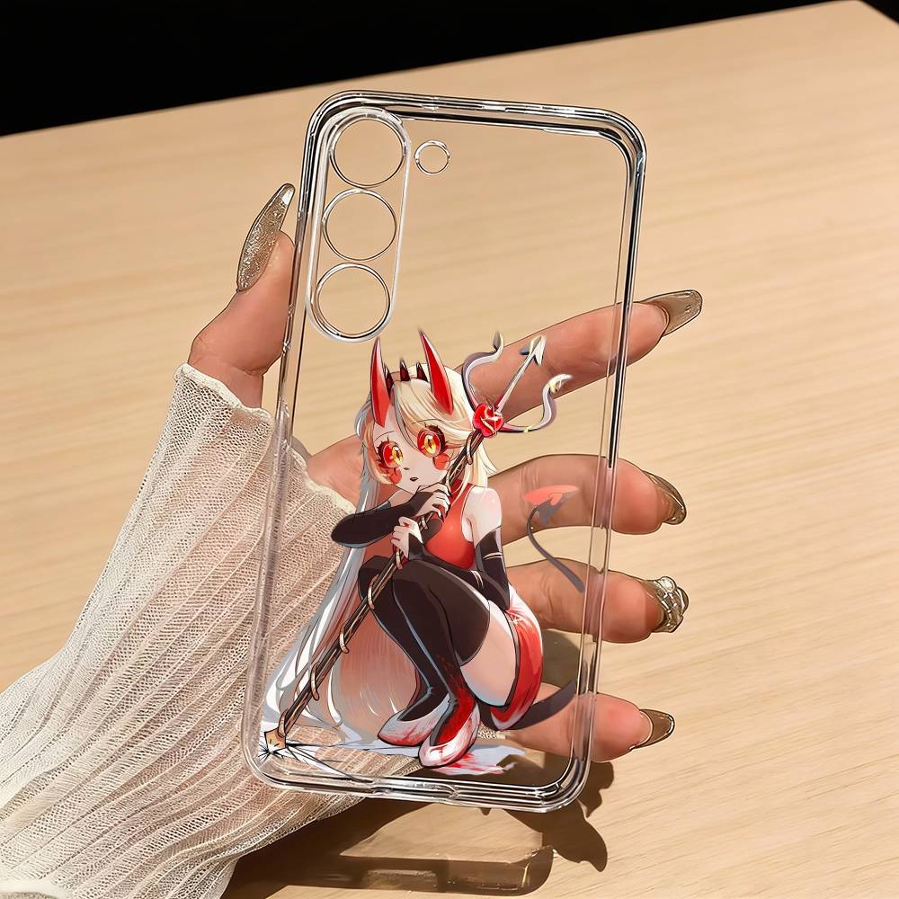 Charlie Morningstar H-Hazbin H-Hotel Phone Case For Samsung S25,S24,S21,S22,S23,S30,Ultra,S20,Plus,Fe,Lite Transparent Cover