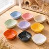 Hamster Food and Water Feeder Bowl Set, 9 Plastic Bowls in Assorted Color with Rounded Edges, and Open Rounded-Square Shape For Daily Feeding