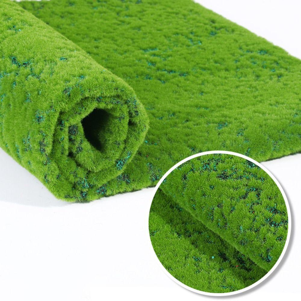 

Eternal Life Artificial Moss Carpet DIY Fake Green Grass Mat Simulation Moss Sheet Gardens Blue Sand