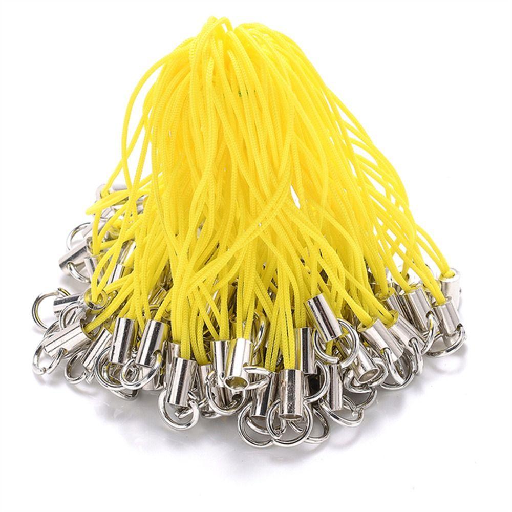Straps Polyester Cord Lanyard Strap Cord DIY Keyring Pendant Jump Ring Lanyard Rope Keychains Cord