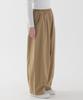 PIANER Washed Cotton Balloon Pants (Dark Beige)