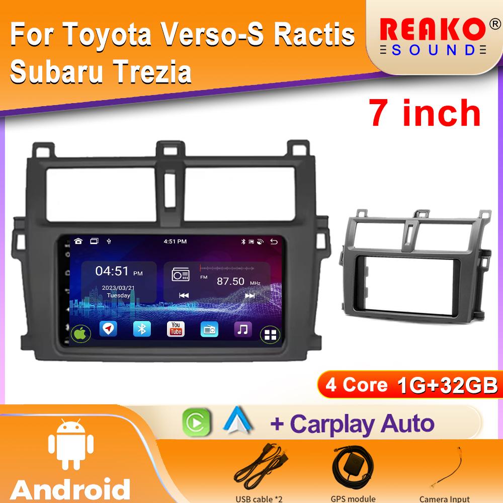 

Автомобильное радио Carplay для Toyota Verso-S Ractis Subaru Trezia Навигация GPS Android Auto Мультимедийный плеер Стерео 2din 4G WiFi 4 core 1GB+32GB carplay