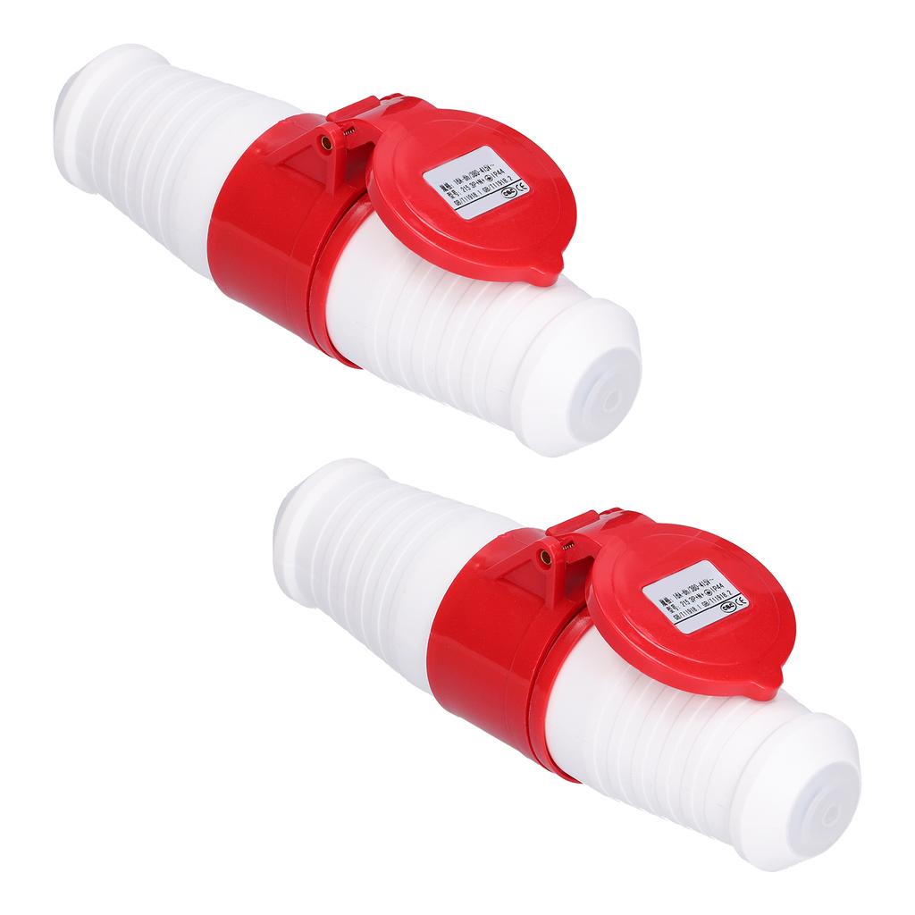 2 BUC Conector Soclu Industrial 5 Pini IP44 3 Faze Fișe și Prize Masculine Feminine 16A 380V?415V
