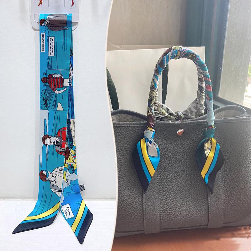 2024 Trendy Silk-Style Scarf Handle Wrap for Bags
