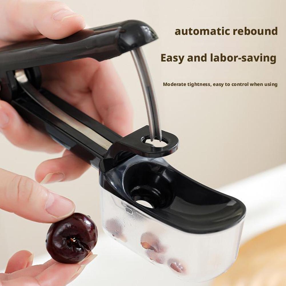 Cherry Seed Remover Reusable Kitchen Tool Press Type Seed Accessory Remover Core Fruit With Container Nuclei Removal Cherry K7Q8