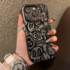 Graffiti Monster Skull Pattern Design Protective Cover for iPhone 17 16 15 14 13 12 11 16E Series Pro Max Plus