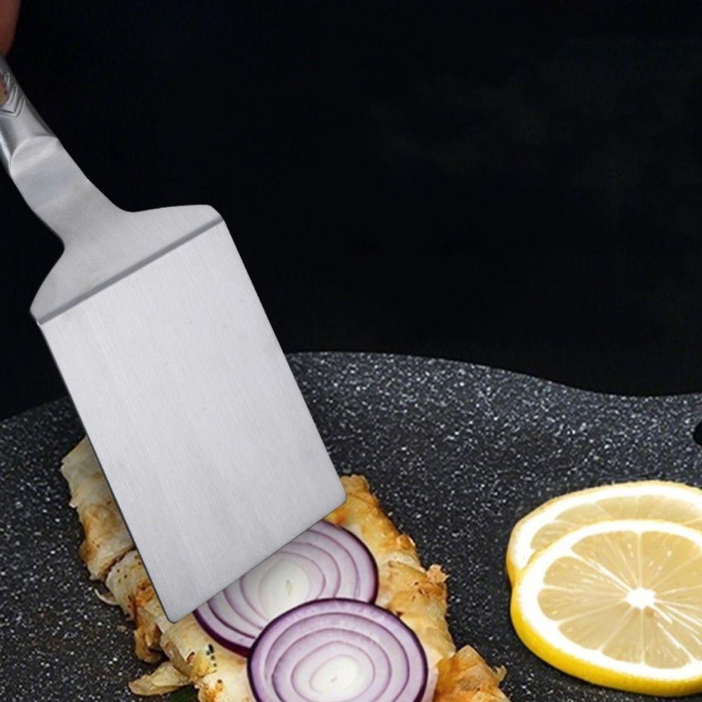 Non-slip Stainless Steel Steak Shovel Non-stick Flat Spatula Pancake Spatula  Cooking