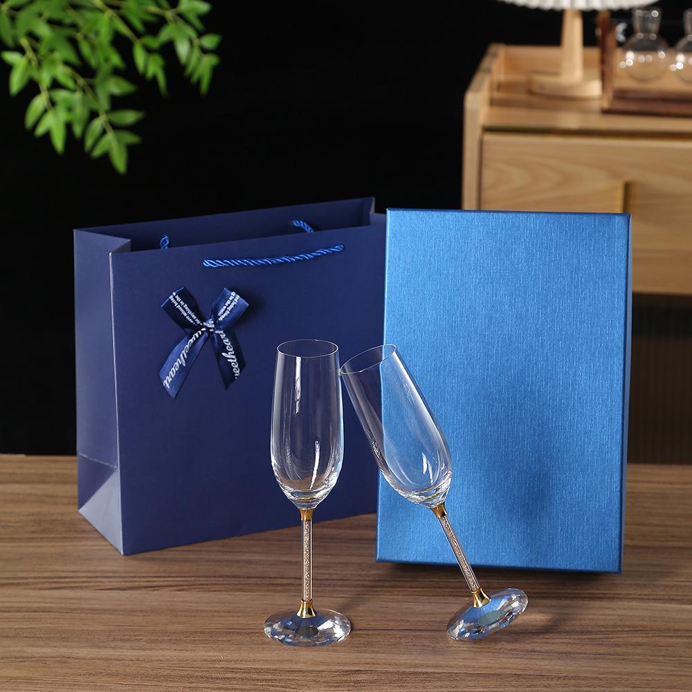 Juego de Copas de Cristal de Alta Calidad para Champagne y Vino Tinto
