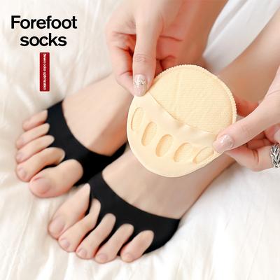 Five-Finger Socks Women Socks Summer Thin Toe Socks Soles Boat Socks Sponge Pad Cotton Bottom Socks Invisible