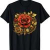 Steampunk Roos Bloem Plant Tuinieren Bloemen T-shirt