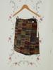 Double Quartz Warhello Patchwork Wrap Skirt (Brown)
