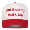 Unisex Put It Oh My Dad's Tab Embroidery Baseball Caps Spring Autumn Outdoor Adjustable Casual Hats Sunscreen Hat Sports Cap