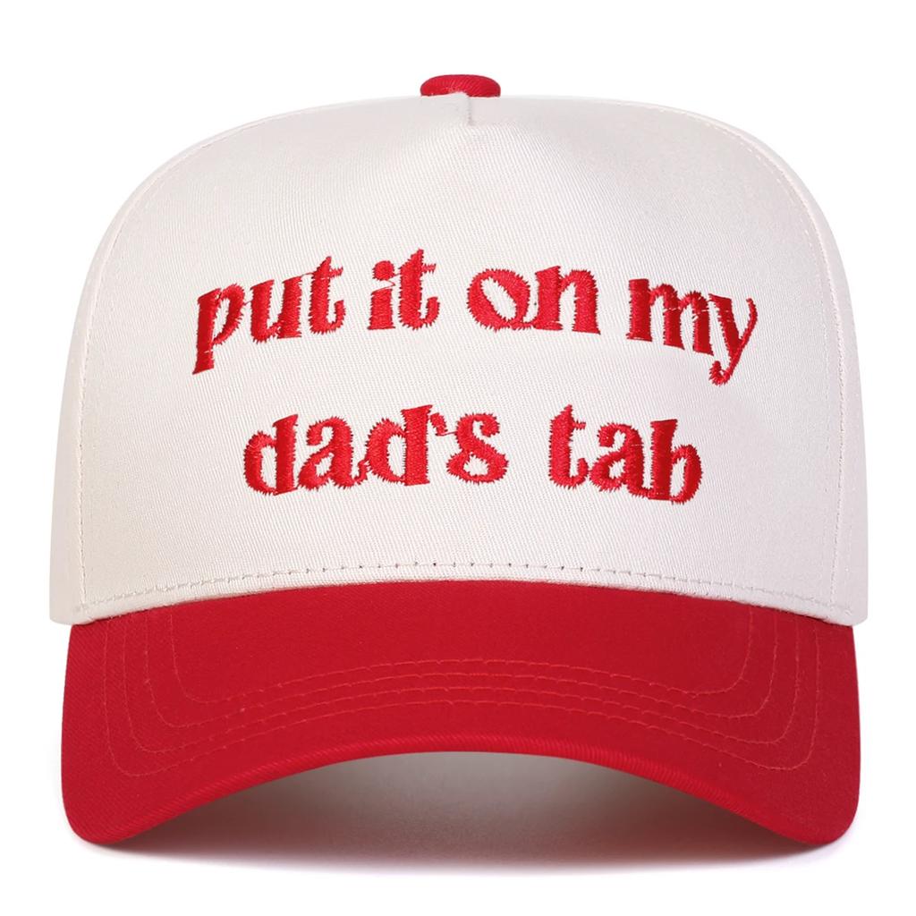 Unisex Put It Oh My Dad's Tab Embroidery Baseball Caps Spring Autumn Outdoor Adjustable Casual Hats Sunscreen Hat Sports Cap