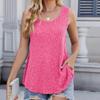 Spring Collar Casual Sleeveless Solid Color Knitted Vest for Women Vest