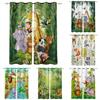Zoo Curtain Forest Cartoon Children 3d Digital Printing Lightblocking Curtain