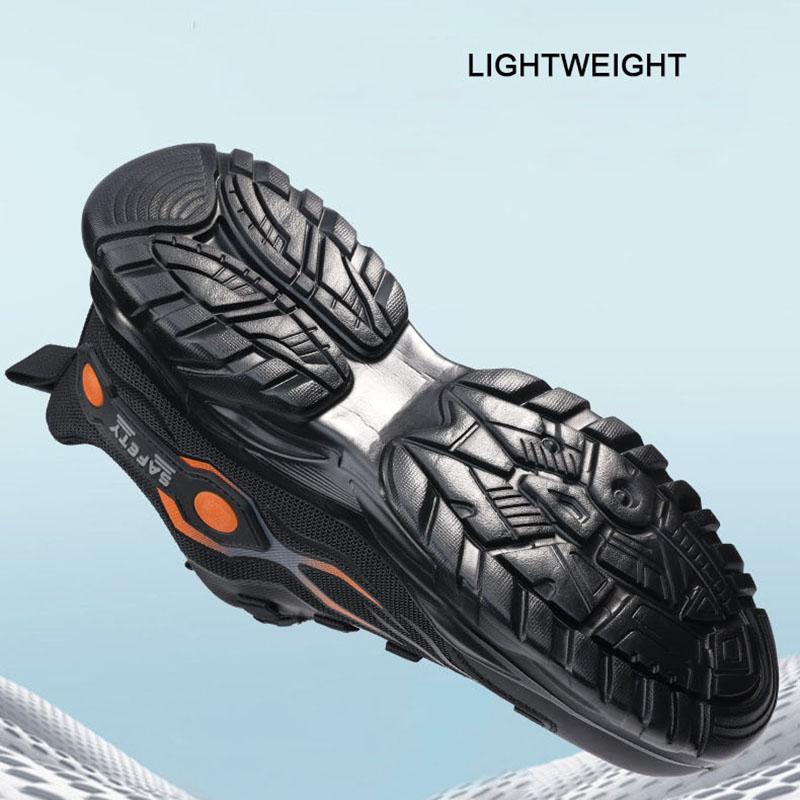 Oulylan Safety Boots For Men Work Indestructible Shoes Sneakers Steel Toe Protective Boots Anti-Smash Anti-Puncture Work Shoes