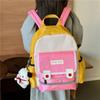 Schoolbag Korean Contrasting Letters Backpack Spring and Summer New Japanese Kindergarten Schoolbag Lightweight Baby Concave Shape Small Backpack
